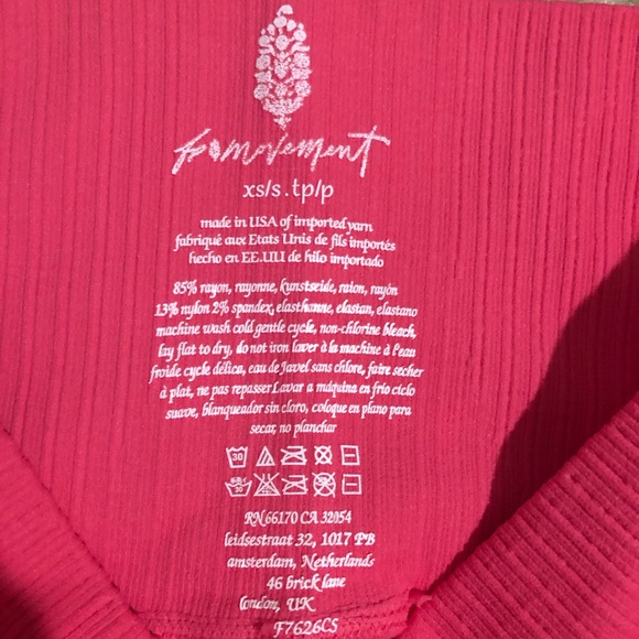 Free People High Rise 7/8 Good Karma Leggings In Electric Peony. NWOT! Various - Picture 8 of 8